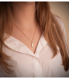 Colgante Lingote oro amarillo 18K 16 mm, colgantes hombre y mujer