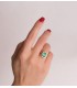 Goldring mit Smaragd und Diamanten. | Verlobungsringe mit Smaragden.