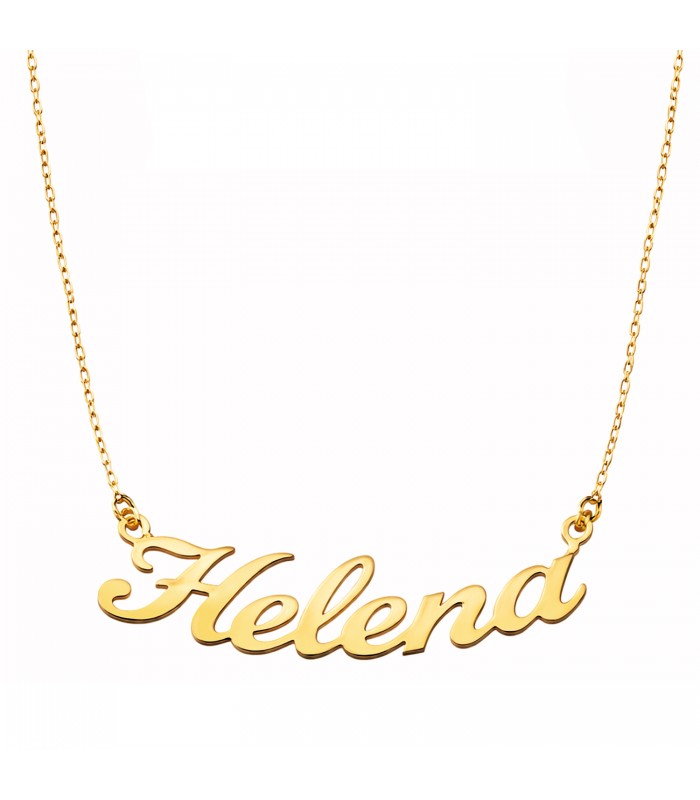 Collana con nome personalizzato, ideale per donna, in oro giallo 750/1000.