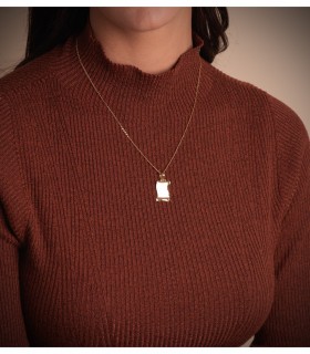 Parchemin Pendentif lisse Or 18K 22 mm
