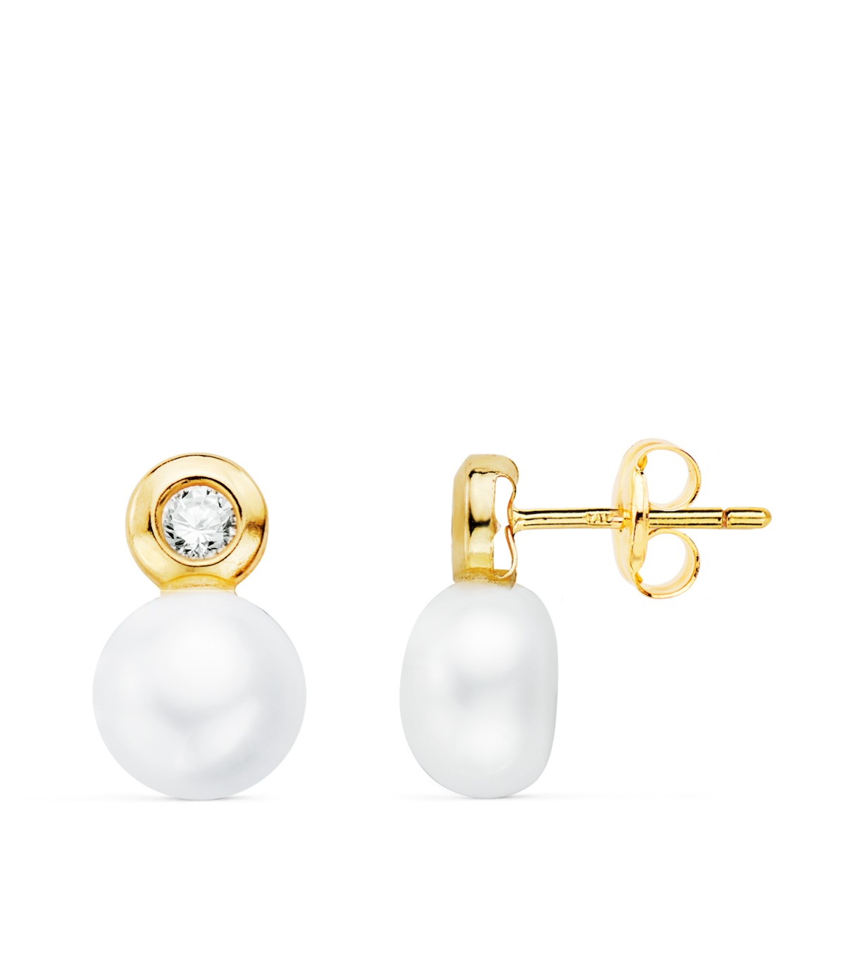 Boucles d'oreilles Femme Dawa Or Jaune 18K Toi et Moi