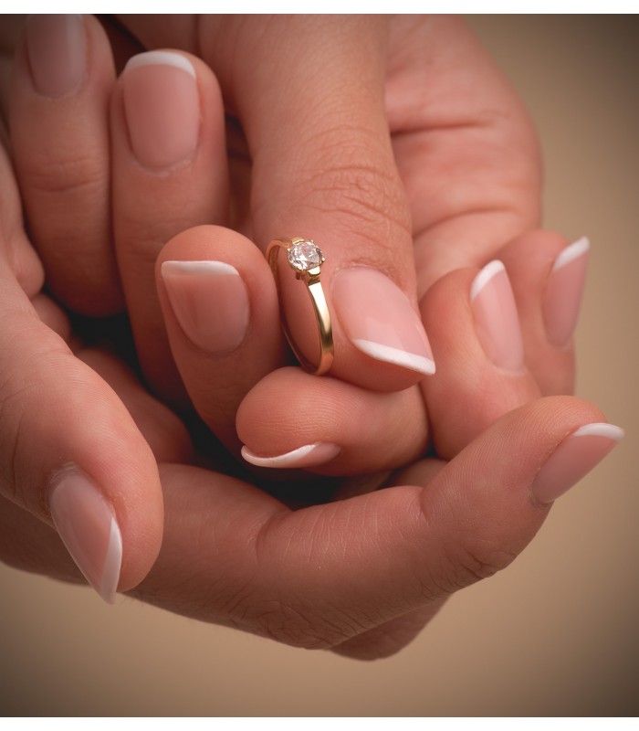 Solitario donna oro giallo 18kt Neptune