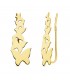 Paar Ohrklemmen Schmetterling | Design Ear Climber, Ohrkletterer, Ohrmanschette - Ohrringe Gold 18K Damen