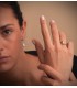 Solitario Boda Mujer Oro blanco Anillo pedida compromiso