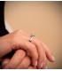 anillo de compromiso claire en oro blanco para novia