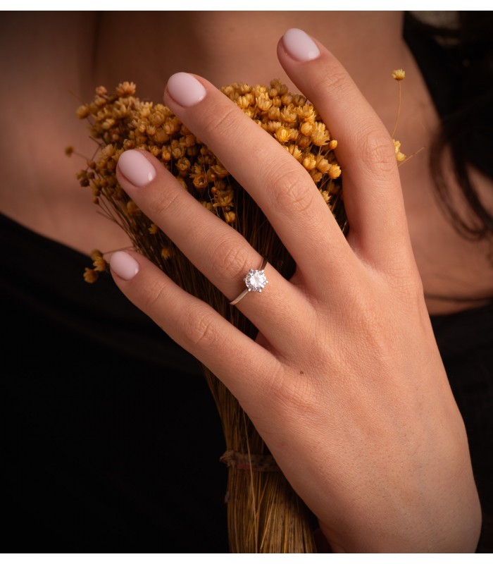 Solitaire blanc Irache 18 Carats