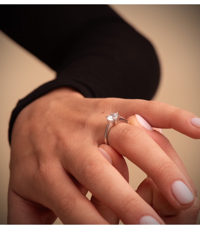 Solitaire blanc Irache 18 Carats