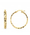 Créoles Femme Boucle Or Jaune 18K 28 mm