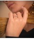 Solitaire Femme Or blanc 18k Kira, bague de fiançailles avec zircone 5 mm à 6 griffes