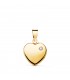 Pendentif « Heart » 11 mm en or jaune 18 carats et zircone | Collier en forme de cœur pour femme.