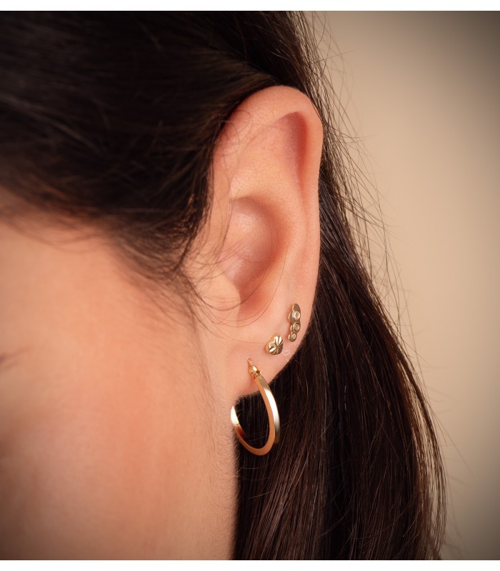 Piercing orecchio Oro giallo 18kt Cuori