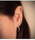 Pendientes Bebé Corazón Ondas Oro 18K 4mm - pendientes recién nacida - primera puesta - pendientes de oreja