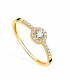 Ring für Mädchen aus 750er Gelbgold 18 Karat mit Zirkonia, Modell Valle - Geschenk zur Erstkommunion