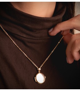 Collier chaîne diamantée 1,5 mm 50 cm en or jaune 750 - Collier à maille Forçat pour femme, Alda bijoux.