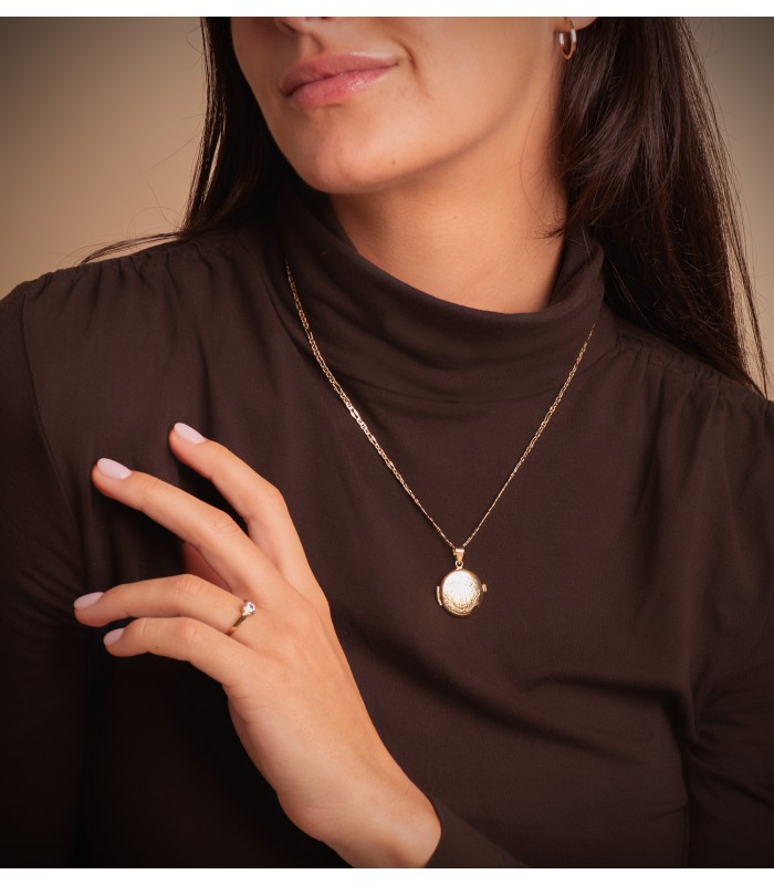 Collana a maglia alternata marina e Figaro - Oro giallo, misura 2 mm 50 cm | Catene da donna