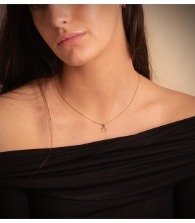 Colgante de Mujer Corazón Oro Amarillo 18 Kilates - Juego joyas Colgante San Valentín Slim Minimal