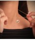 Pendentif en or 18 K Méduse 15 mm avec grecques. Pendentifs femmes, bijoux online.