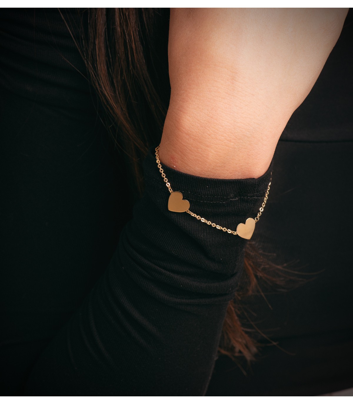 Bracciale personalizzato Oro giallo 18kt Cuori