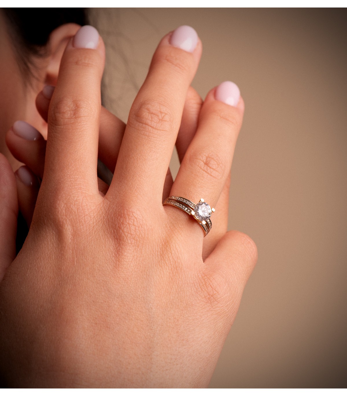 Solitär Ring mit Zirkonia Gold 18K /750er 19413-OA| Verlobungsringe & Ringe für einen Heiratsantrag