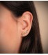 Boucles d'oreilles enfant : Clous d'oreilles Pierres Couleurs Or 18K Fleur