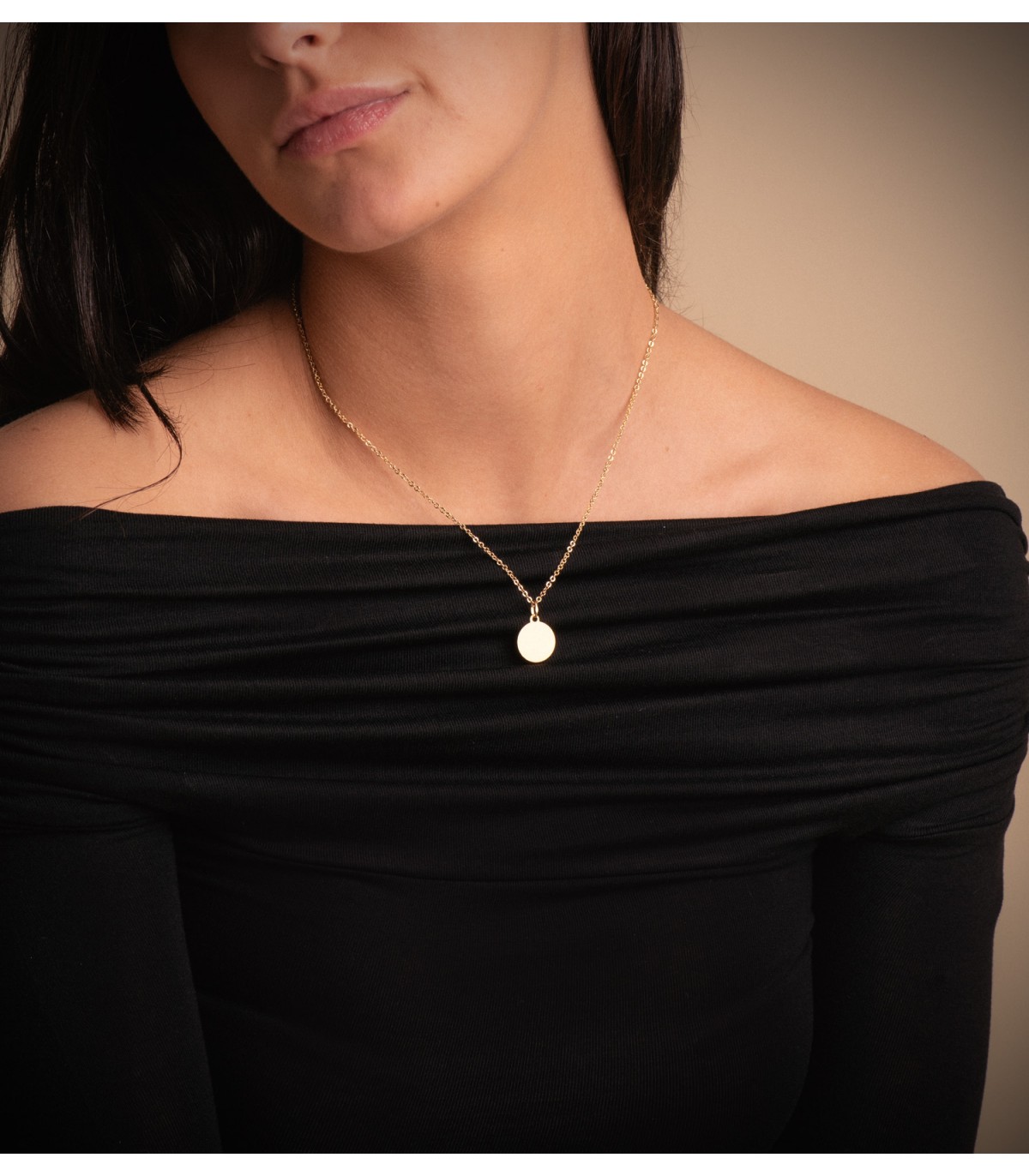 Médaille Saint Christophe Or 18K 14 mm Mate