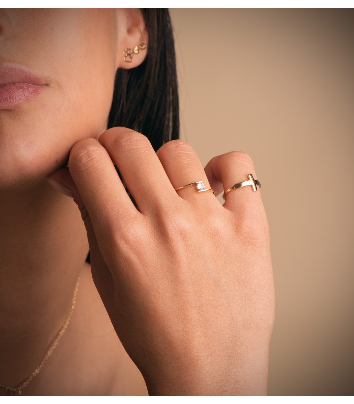 Solitario Blanca oro giallo 18kt