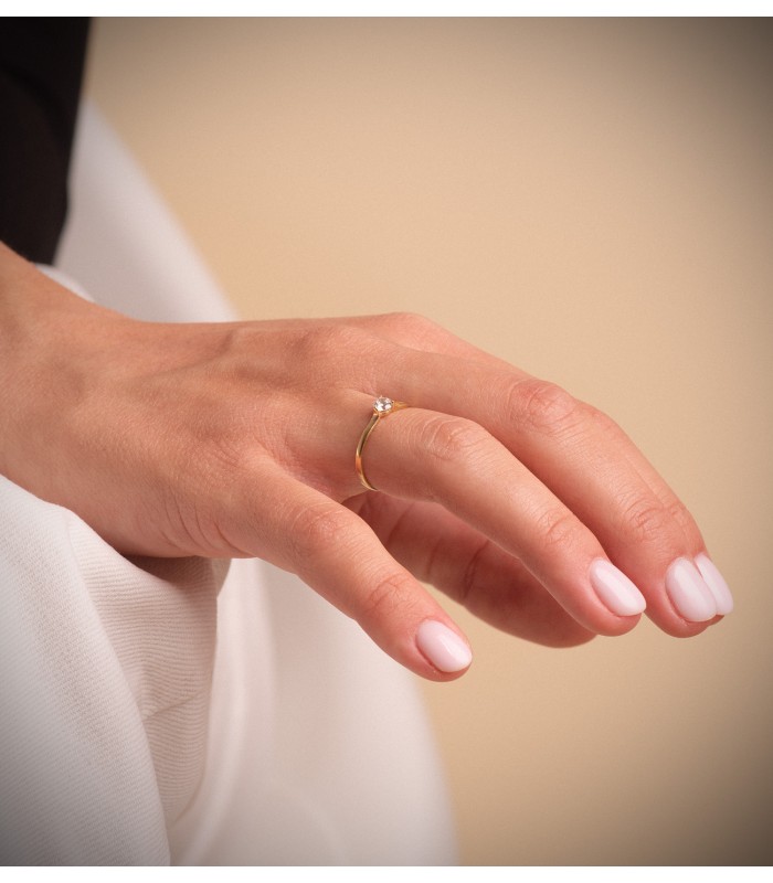 Anello di fidanzamento da donna, Solitario Isabelle oro giallo 18 Kt
