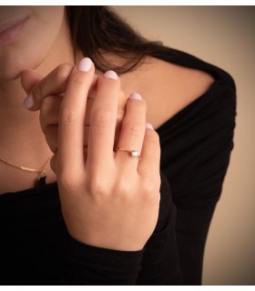 Solitario Mujer Oro amarillo 18k Kira Anillo de boda • Joyería online Alda, Anillos de compromiso