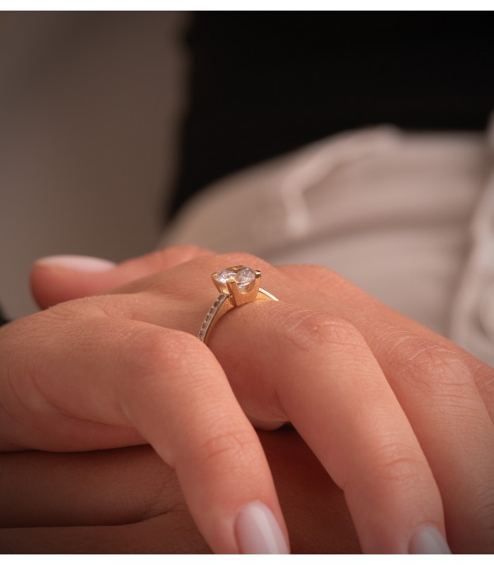 Solitaire bicolore Lux 18 Carats