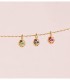 Pendentif avec pierre rouge couleur rubis - Colliers en or pour femme avec pierres de couleur