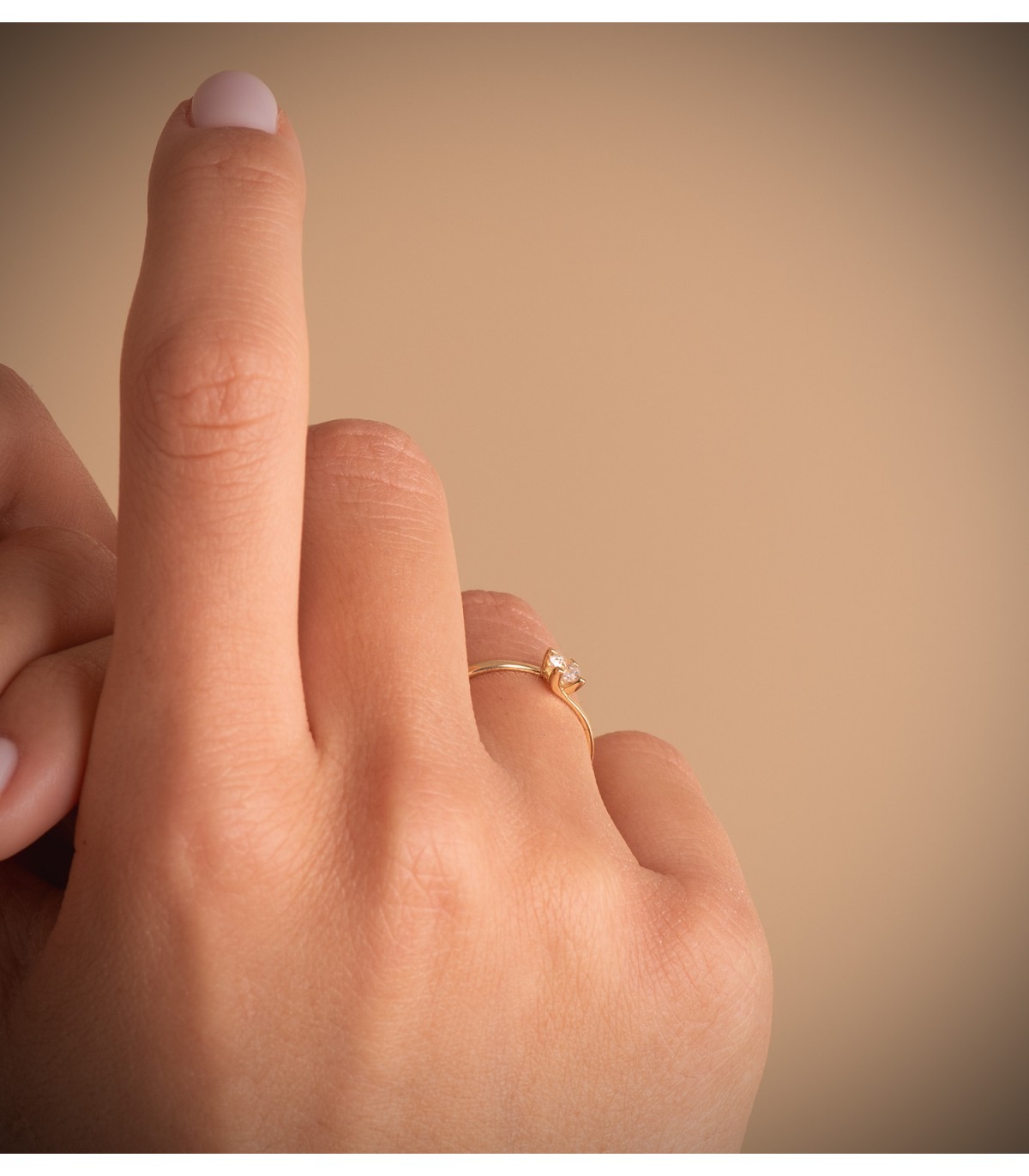 Solitär Ring mit Zirkonia Gold 18K /750er 19421-OA