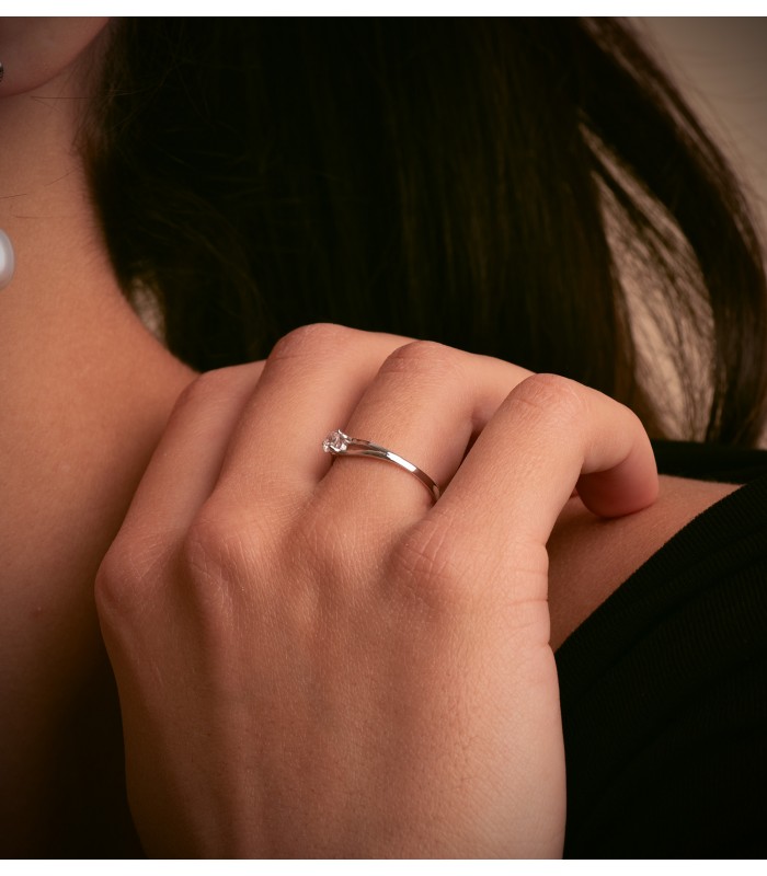 Solitaire blanc Isabelle 18 Carats