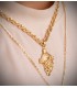 Pendentif Portrait du Christ en croix  Or 18K 35mm