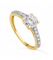 Solitaire bicolore Parisieen 18 Carats