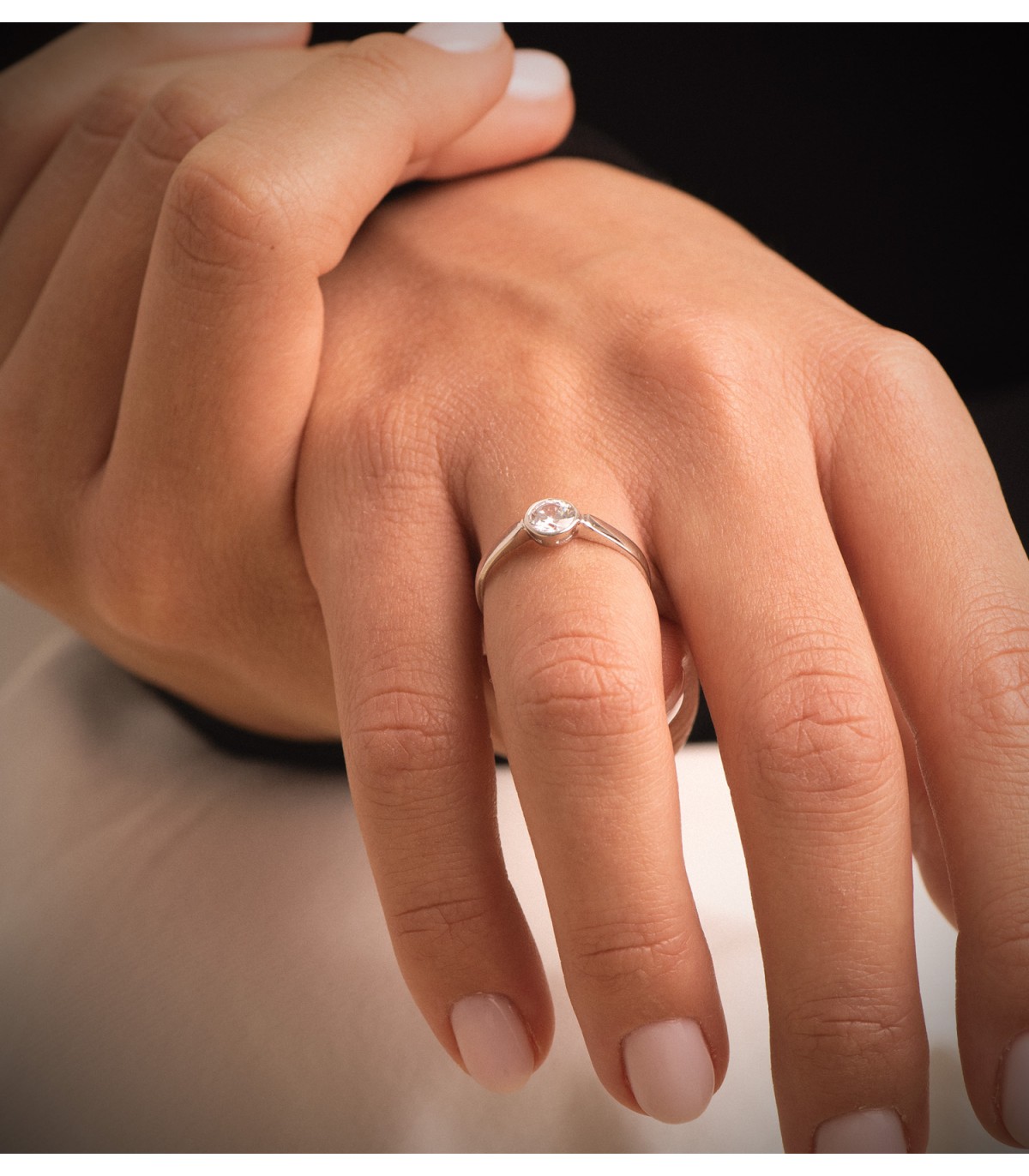Solitario Boda Mujer Casandra 18 Ktes anillo de pedida