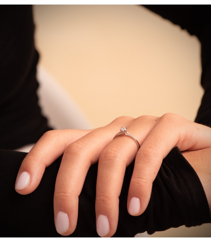 Bague pour Femme Or blanc Davos 18K