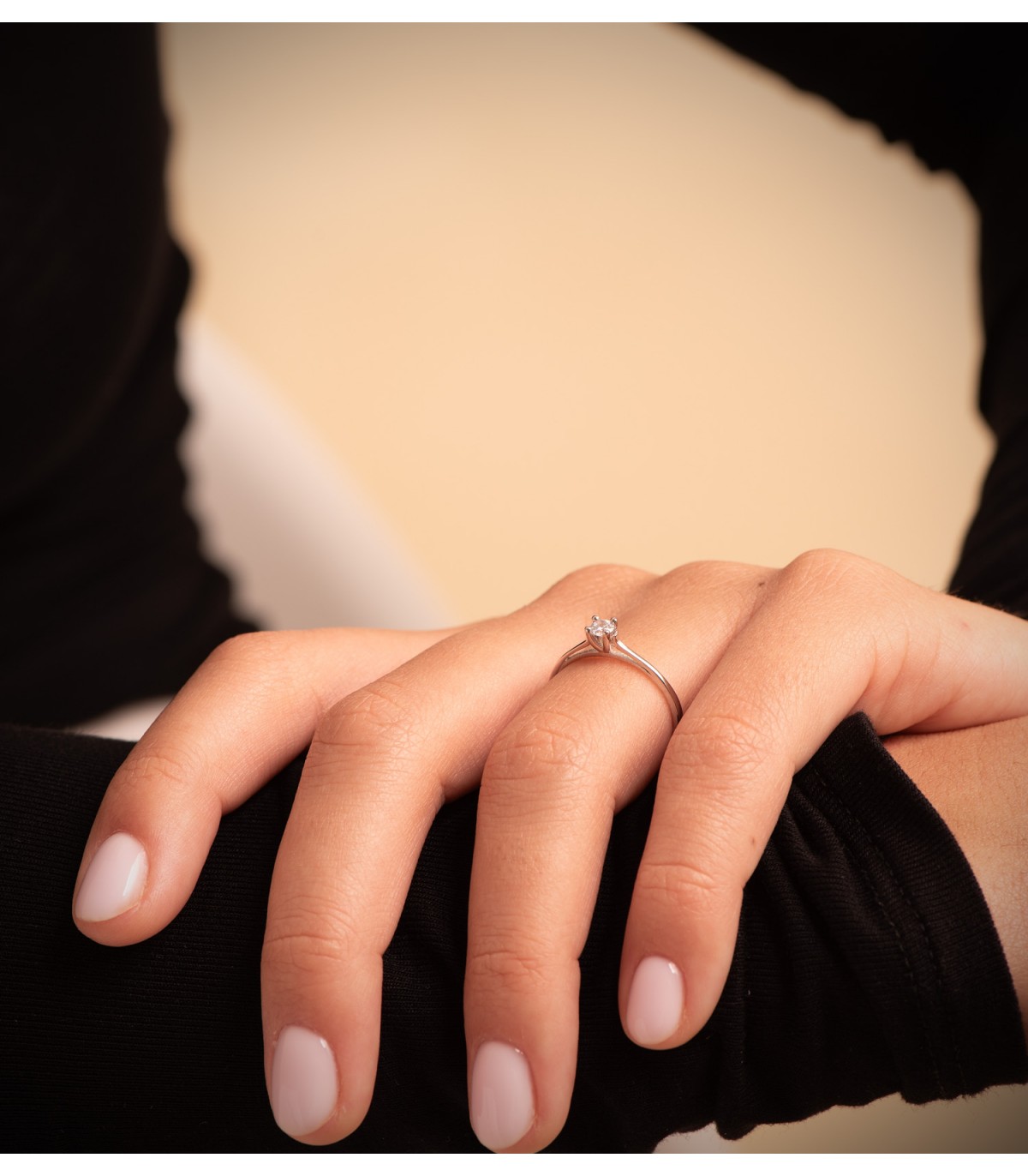 Bague pour Femme Or blanc Davos 18K