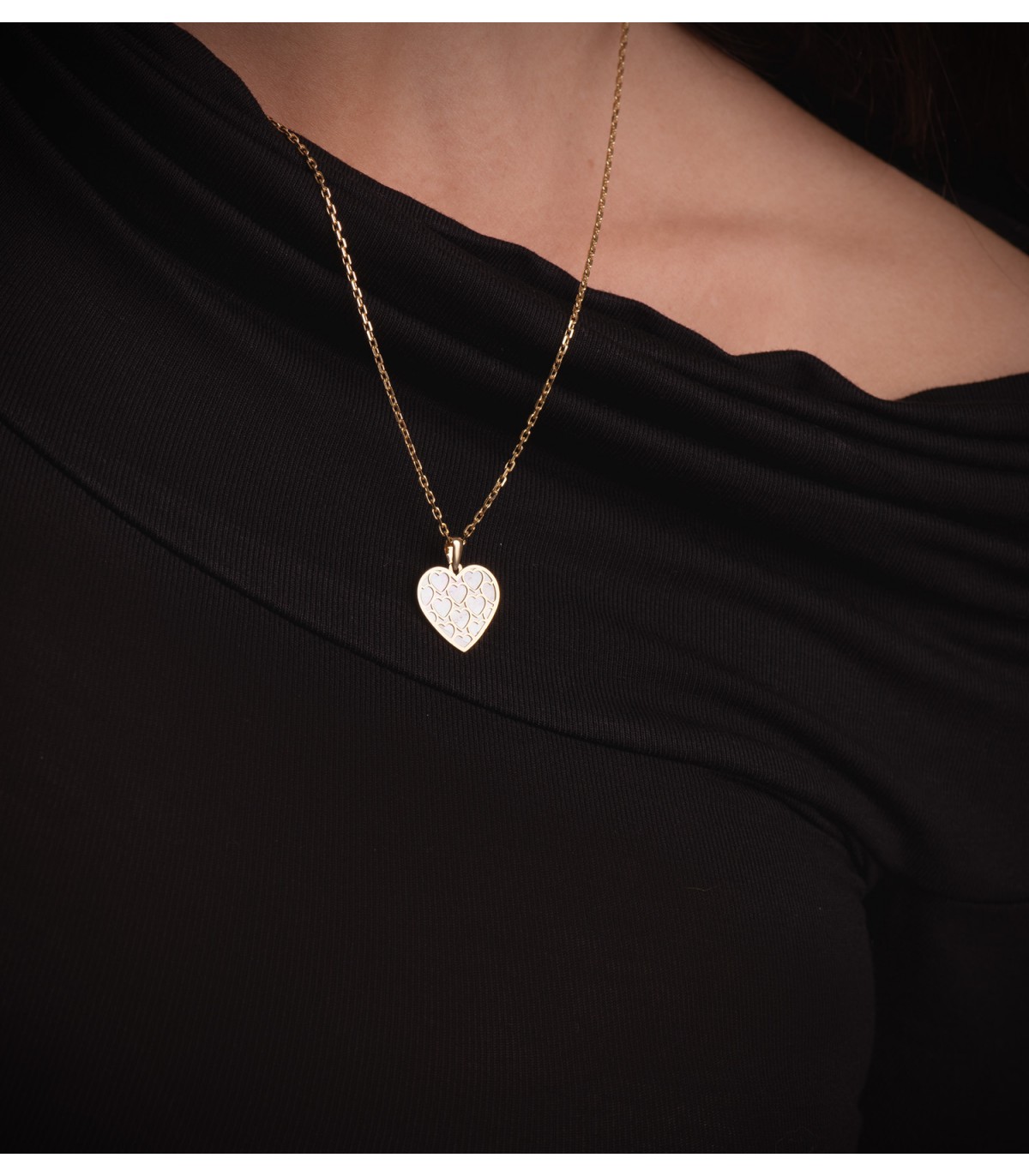 Ciondolo Cuore Madreperla Oro 18kt