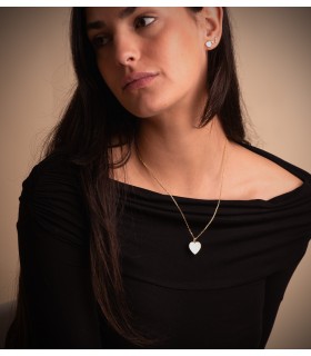 Pendentif Cuore Nacre Or 18K