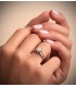 Solitaire blanc Andrea 18 Carats