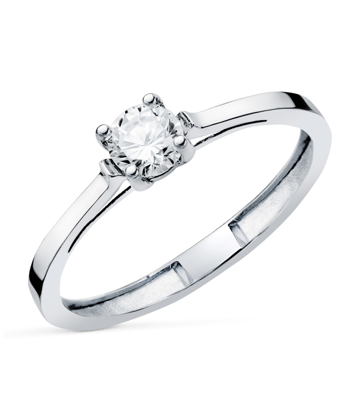 Ring Diamant 0,300 ct – Solitärring aus 18 Karat Weißgold (750) – Damalcia