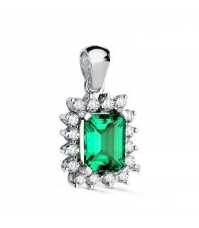 Ciondolo Carrie oro 18kt smeraldo e diamanti