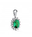 Ciondolo Sybil oro 18kt con smeraldo e diamante