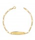 Esclava de oro | Regalos de comunión personalizados. Pulseras con grabado para niños.