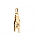 Glücksbringer Mano Cornuta -  Horn Hand, Rock Motiv - Anhänger  750 Gold