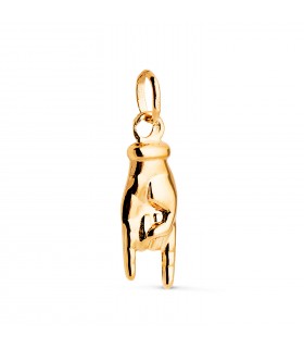 Colgante manita de oro unisex, joyas hombre y mujer - Oro 18K 22,5 mm Amuleto italiano