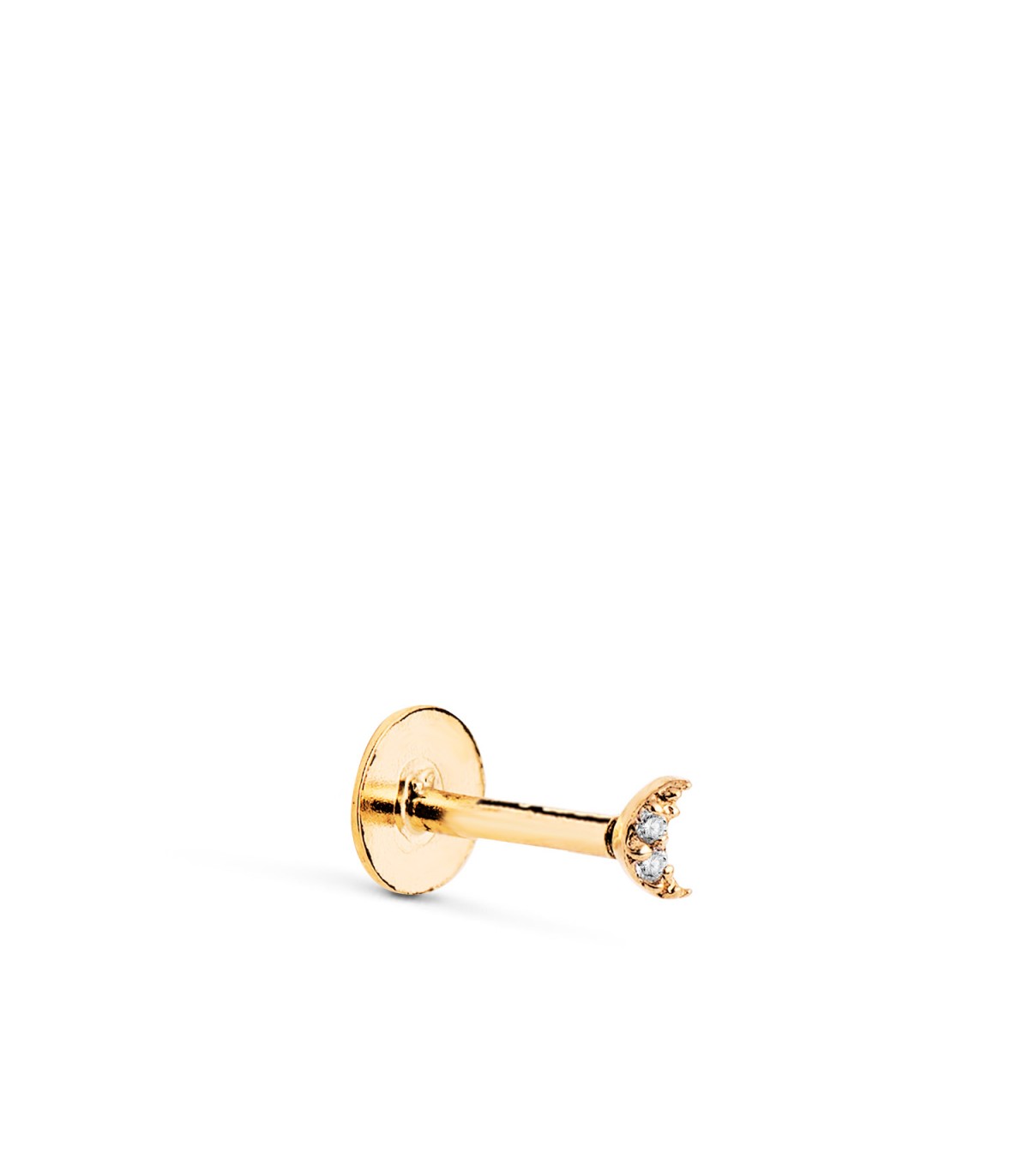 Halbmond Piercing | 18K Gold, geeignet für Helix, Tragus und andere Ohrpiercings