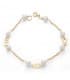 Pulsera oro Patricia 18 Ktes. Pulseras para niñas con perlas y ositos.
