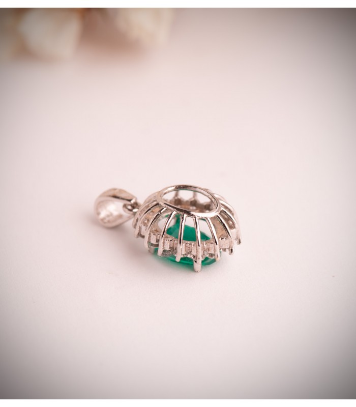 Pendentif Galadriel OB 18K Émeraude 1.74 Ct. Diamants 0.42 Ct.