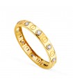 Anillo Tornillos Oro 18K y Circonitas